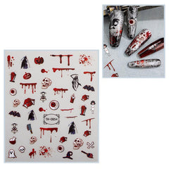 Halloween Gothic Nail Art Stickers - Self Adhesive Decals