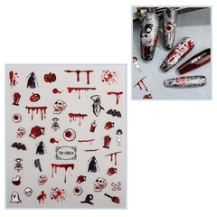 Halloween Gothic Nail Art Stickers - Self Adhesive Decals