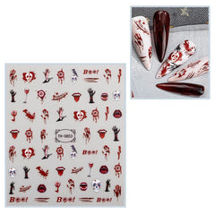 Halloween Gothic Nail Art Stickers - Self Adhesive Decals