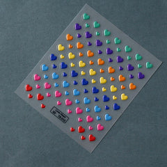 3D Love Star Nail Stickers Embossed Nail Decals for Manicure