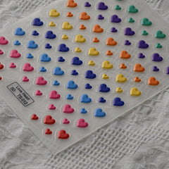3D Love Star Nail Stickers Embossed Nail Decals for Manicure