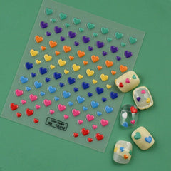 3D Love Star Nail Stickers Embossed Nail Decals for Manicure