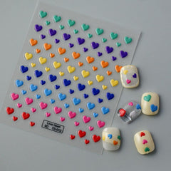 3D Love Star Nail Stickers Embossed Nail Decals for Manicure