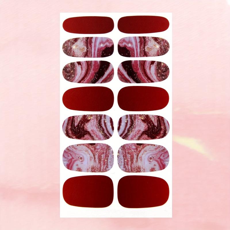 Marble Nail Polish Stickers, Self-Adhesive Gel Decals for Women