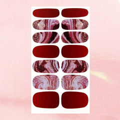 Marble Nail Polish Stickers, Self-Adhesive Gel Decals for Women
