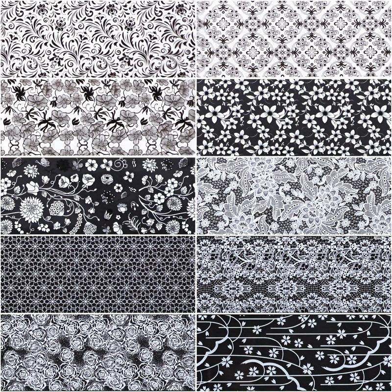 Lace Flower Nail Foil Transfer Stickers Nail Art Supplies