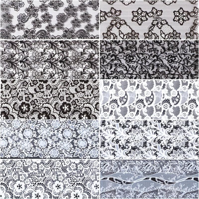 Lace Flower Nail Foil Transfer Stickers Nail Art Supplies