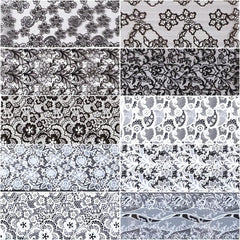 Lace Flower Nail Foil Transfer Stickers Nail Art Supplies