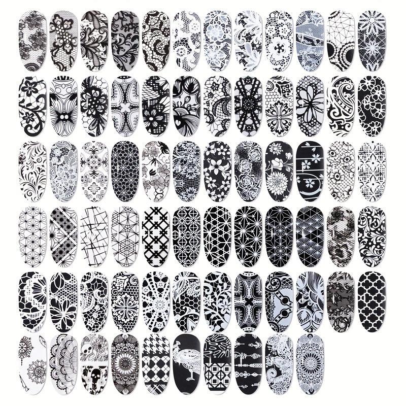 Lace Flower Nail Foil Transfer Stickers Nail Art Supplies