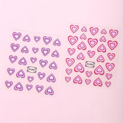 Gradient Love Nail Stickers Self Adhesive Decorations