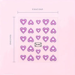 Gradient Love Nail Stickers Self Adhesive Decorations