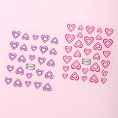 Gradient Love Nail Stickers Self Adhesive Decorations