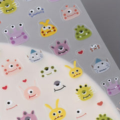 3D Cartoon Nail Art Stickers Self Adhesive Dopamine Girl Nail Art Decoration