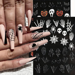 5D Embossed Halloween Nail Art Stickers