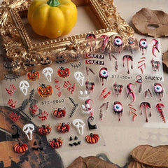 5D Embossed Halloween Nail Art Stickers