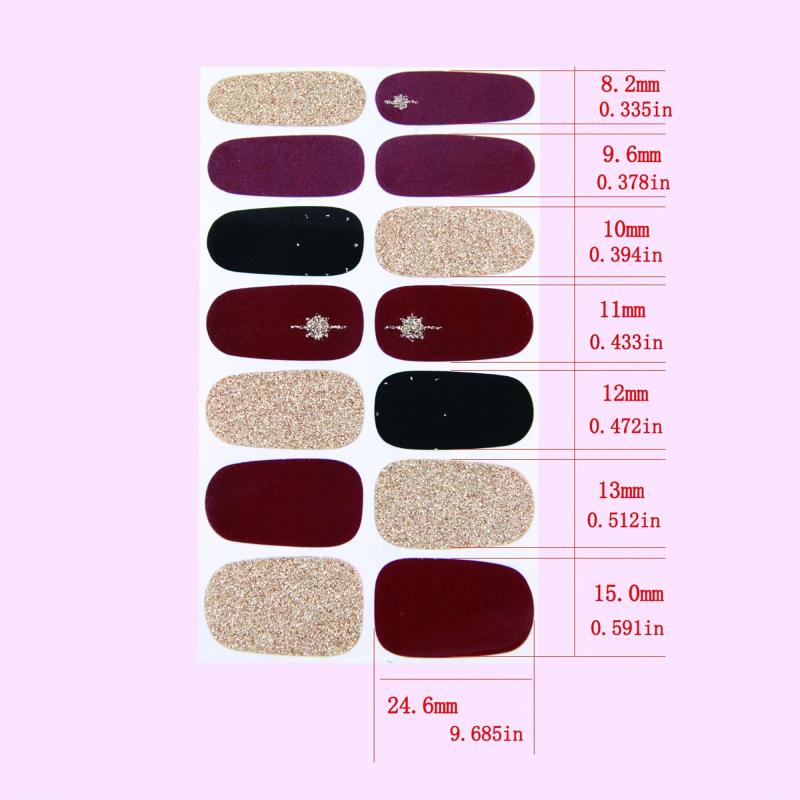 6 Sheets Nail Sticker Nail Decal With Nail File