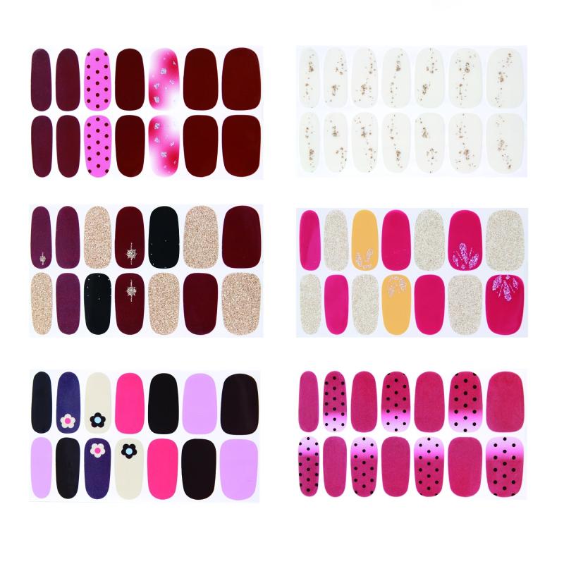 6 Sheets Nail Sticker Nail Decal With Nail File