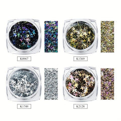Glitter 3D Holographic Nail Art Decoration Star Sequins Flakes