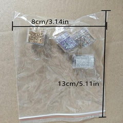 4Pcs Mixed Sequins Nail Powder Set - Glitter Dust for Nails, Body, Hair & Eyes