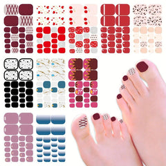 Glitter Summer Toe Nail Sticker Full Cover Art Decal Women Girls
