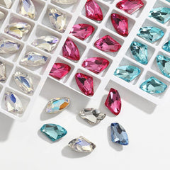 10 Pcs Nail Gems Rhinestones Iridescent Clear Crystals 3D Nail Charms