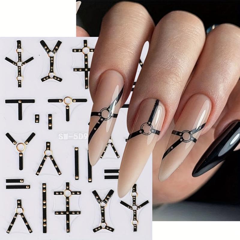 5D Halloween Nail Stickers Spider Ghost Self Adhesive Decals Nail Art DIY