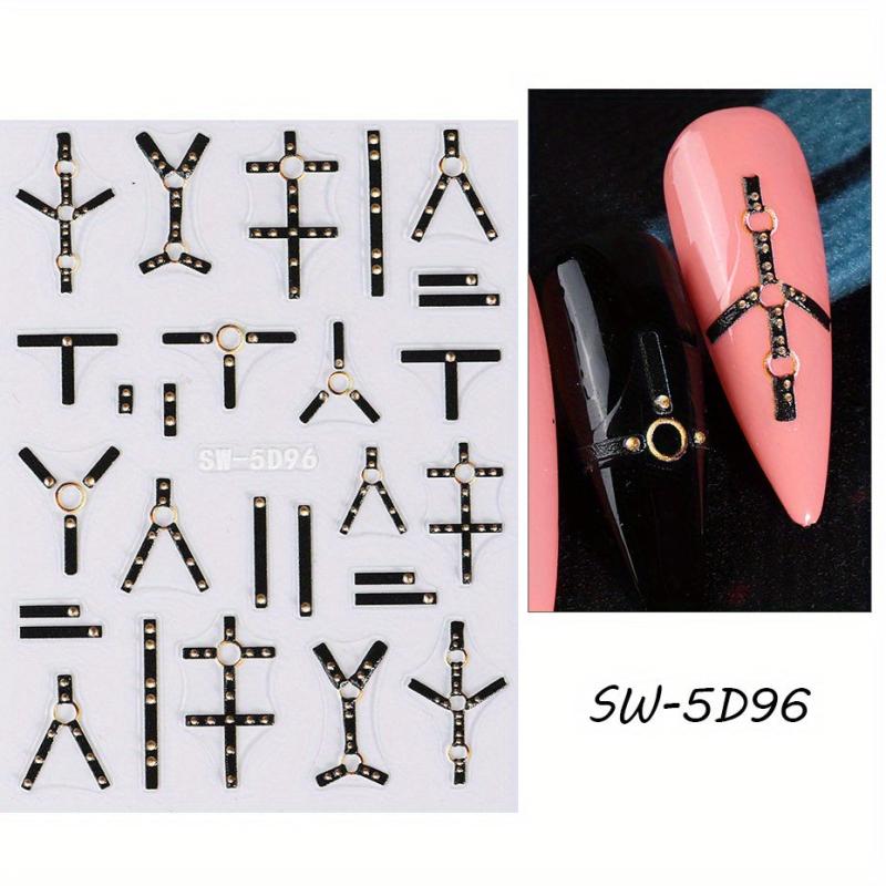 5D Halloween Nail Stickers Spider Ghost Self Adhesive Decals Nail Art DIY