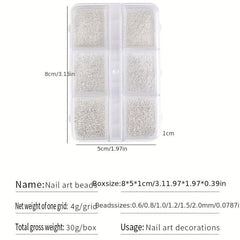Mixed Colors Nail Caviar Beads Metallic Ball Round Gems Nail Art Decoration