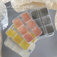 Mixed Colors Nail Caviar Beads Metallic Ball Round Gems Nail Art Decoration