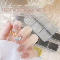 Mixed Colors Nail Caviar Beads Metallic Ball Round Gems Nail Art Decoration