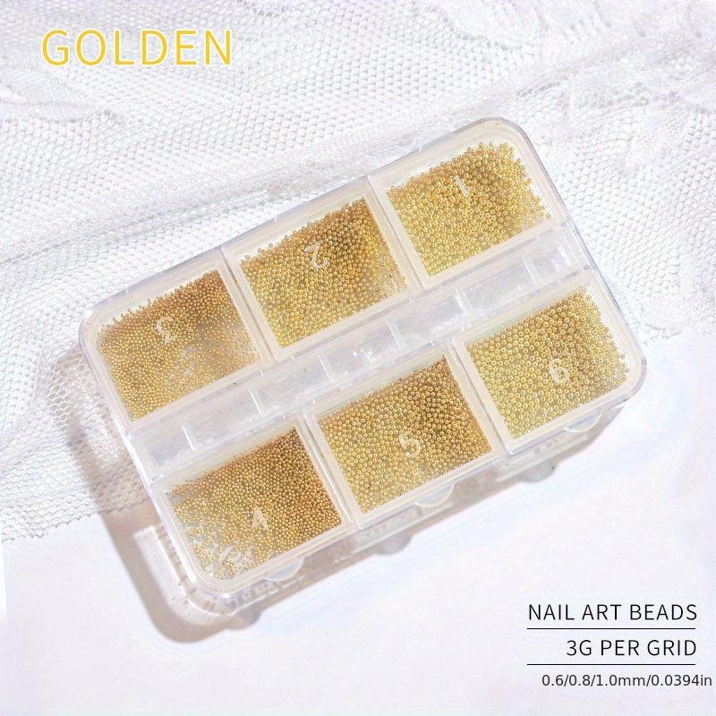 Mixed Colors Nail Caviar Beads Metallic Ball Round Gems Nail Art Decoration
