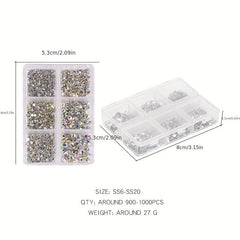 Colorful Glass Flat Bottom Rhinestones for DIY Crafts