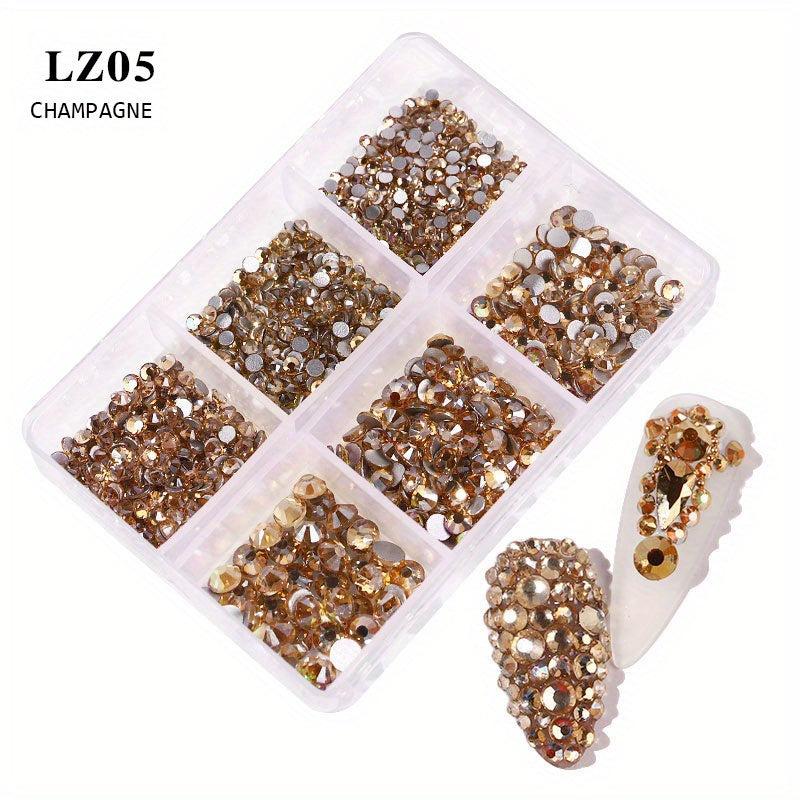 Colorful Glass Flat Bottom Rhinestones for DIY Crafts
