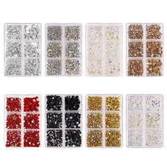 Colorful Glass Flat Bottom Rhinestones for DIY Crafts