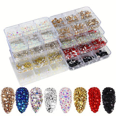 Colorful Glass Flat Bottom Rhinestones for DIY Crafts