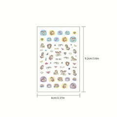 Unicorn Glow Nail Stickers for Women - Self Adhesive Art Wraps