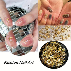 Star Moon Series Metal Rivet Nail Art Accessories