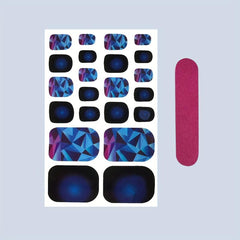 Self Adhesive Toe Nail Stickers Full Toe Nail Wraps Polish Strips DIY Manicure
