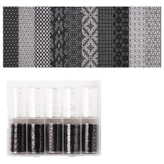 Holographic Nail Foil Transfer Stickers Easy Nail Art Supplies