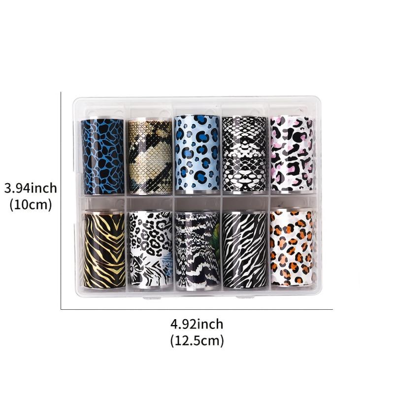 Holographic Nail Foil Transfer Stickers Easy Nail Art Supplies