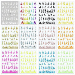 Geometry Line Nail Decals Self Adhesive 3D Nail Art Supplies