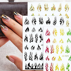 Geometry Line Nail Decals Self Adhesive 3D Nail Art Supplies