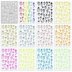 Geometry Line Nail Decals Self Adhesive 3D Nail Art Supplies