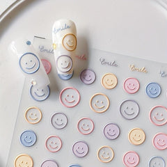 Smiling Face Nail Art Stickers - DIY or Salon Nail Art Decals