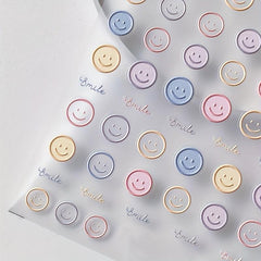 Smiling Face Nail Art Stickers - DIY or Salon Nail Art Decals