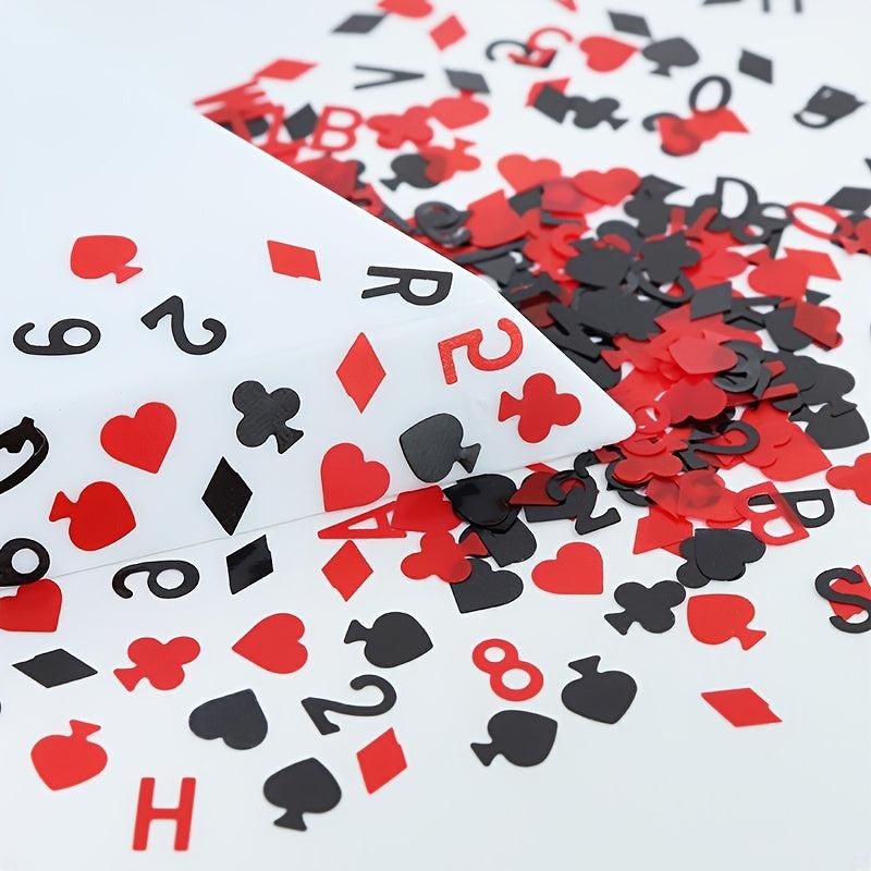 Poker Nail Art Sequins Glitter Slices Red Heart for Acrylic Nail Decoration
