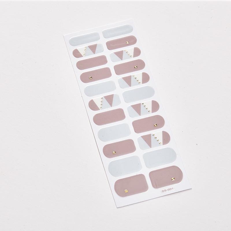 Glitter Full Wraps Nail Polish Stickers Self Adhesive Nail Art Decal Strips