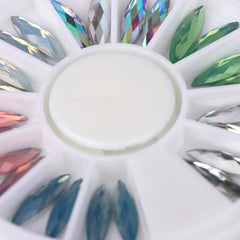 Horse Eye Rhinestone Charms for Nail Art DIY Resin Jewelry in Wheel