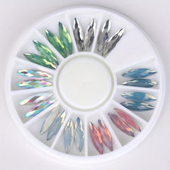Horse Eye Rhinestone Charms for Nail Art DIY Resin Jewelry in Wheel
