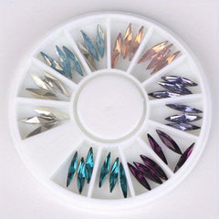 Horse Eye Rhinestone Charms for Nail Art DIY Resin Jewelry in Wheel